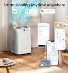 KOVIET 12000 BTU Portable Air Conditioners, 6-IN-1 Wi-Fi Smart AC Unit with APP & Voice & Remote Control, Auto-Evaporation, Quiet Cooling, 24H Timer, Dehumidifier, Fan, Window Kit Included, White