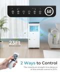 EUHOMY 8,000 BTU Portable Air Conditioners, 4-in-1 Portable AC Unit Up to 350 Sq.Ft, 4 Modes Quiet Air Conditioner with Remote Control, Cool, Fan, Dehumidifier, 24H Timer, Bedroom, Office, Apartments