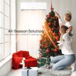 TURBRO 18,000 BTU Dual Zones Mini Split AC/Heating System, R454B, Ductless Multi Zones Inverter Mini Split Air Conditioner with Heat Pump, 24 SEER2, WiFi Enabled, Greenland (9K+12K), 230V