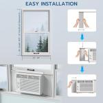 ZAFRO Window Air Conditioners 5000BTU, Cools 150 Sq. Ft,2 Cooling Mode & Fan Speeds,Ultra-Quiet, Sleep Mode & Energy Saving AC Unit for Bedroom, Living Room,White