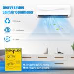 GLACER 12000BTU Mini-Split Air Conditioner, 20 SEER2 Mini AC Unit W/Pre-Charged Condenser, Heat Pump & Installation Kit, Cools up to 750 Sq. Ft, Ductless Inverter AC Split-System, 115V, White