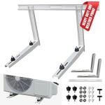 DuctlessAire Outdoor Wall Bracket - Mini Split AC Mounting Brackets - Ductless Air Conditioner Wall Mount - Support Brackets for Window AC Unit, Heat Pump, Mini Splt, HVAC and More (9000-36000 BTU)