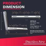 DuctlessAire Outdoor Wall Bracket - Mini Split AC Mounting Brackets - Ductless Air Conditioner Wall Mount - Support Brackets for Window AC Unit, Heat Pump, Mini Splt, HVAC and More (9000-36000 BTU)