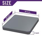 Mxclimate Equipment Pad for HVAC Systems,Ductless Mini Split Air Conditioner,24"x24"x2" Plastic Condenser Unit Pad