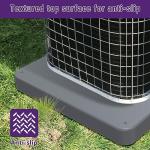 Mxclimate Equipment Pad for HVAC Systems,Ductless Mini Split Air Conditioner,36"x36"x2" Plastic Condenser Unit Pad