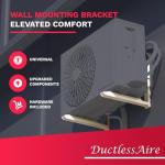 DuctlessAire Outdoor Wall Bracket - Mini Split AC Mounting Brackets - Ductless Air Conditioner Wall Mount - Support Brackets for Window AC Unit, Heat Pump, Mini Splt, HVAC and More (9000-36000 BTU)
