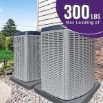 Mxclimate Equipment Pad for HVAC Systems,Ductless Mini Split Air Conditioner,24"x24"x2" Plastic Condenser Unit Pad