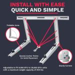 DuctlessAire Outdoor Wall Bracket - Mini Split AC Mounting Brackets - Ductless Air Conditioner Wall Mount - Support Brackets for Window AC Unit, Heat Pump, Mini Splt, HVAC and More (9000-36000 BTU)