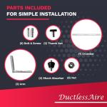 DuctlessAire Outdoor Wall Bracket - Mini Split AC Mounting Brackets - Ductless Air Conditioner Wall Mount - Support Brackets for Window AC Unit, Heat Pump, Mini Splt, HVAC and More (9000-36000 BTU)