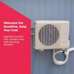 DuctlessAire Outdoor Wall Bracket - Mini Split AC Mounting Brackets - Ductless Air Conditioner Wall Mount - Support Brackets for Window AC Unit, Heat Pump, Mini Splt, HVAC and More (9000-36000 BTU)