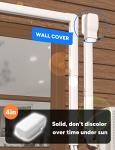 Toutgood 4'' Entry Wall Cover Line Set Cover Kit Accessories for Ductless Air Conditioners and Heat Pumps, PP Decorative Upgraded UV-Proof Strong& Durability
