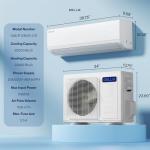 DELLA Econo Series 23000 BTU Mini Split Air Conditioner 17 SEER2, 230V Cools up to 1500 Sq. Ft, Works with Alexa and Wifi, Heater Ductless Inverter System with Heat Pump,16ft Installation Kit