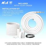 Cooper & Hunter 9,000 BTU 115V Single Zone Wall Mount Ductless Mini Split Air Conditioner & Heat Pump – 21.5 SEER2 – 16FT Installation Kit – R-410A Refrigerant Pre-Charged – Inverter