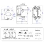 Dreyoo 24V Coil 1 Pole Air Conditioner Contactor, UL Certified Carrier HVAC Motor Contactor, Air Conditioner Replacement Relay, Compatible with C230b, Heat Pump, Refrigeration Systems(40A)