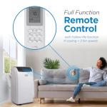 BLACK+DECKER Smart Portable Air Conditioner with Heat, 12,000 BTU (8,000 BTU SACC) Cooling, 9,000 BTU Heating for Rooms up to 550 Sq. Ft., Follow Me Remote, BPACT12HWT, White