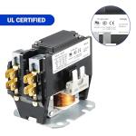Dreyoo 24V Coil 1 Pole Air Conditioner Contactor, UL Certified Carrier HVAC Motor Contactor, Air Conditioner Replacement Relay, Compatible with C230b, Heat Pump, Refrigeration Systems(40A)