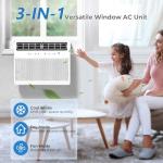 Antarctic Star U-Shaped Air Conditioner Window Unit 10000BTU, Ultra Quiet Window Air Conditioner Cools up to 450 Sq. Ft, Saddle Window AC Units with Full Window View, Energy Saving, Easy to install