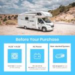 TOSOT GO Cool RV Air Conditioner 15000 BTU, Non-Ducted Camper Rooftop AC Unit with Heat Pump, WiFi and Remote Control, White
