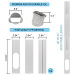 Kerykwan Portable Air Conditioner Window Vent Kit with 5.9” Exhaust Hose Adjustable Portable AC Window Kit for Ducting Universal Portable AC Seal Panel for Horizontal&Vertical Window