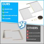 Air Jade Window Air Conditioner Side Panels with Frame, Adjustable AC Side Panels for 5,000 to 14,000 Btu Window AC Units, Extra Wide Window Air Conditioner Panels and Frame Kit, Pack of 2