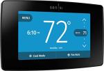 Emerson Sensi Touch Wi-Fi Smart Thermostat with Touchscreen Color Display, Works with Alexa, Energy Star Certified, C-wire Required, ST75 Black 5.625" x 3.4" x 1.17"