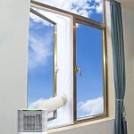 KWMOEA 400cm/157Is. Universal Window Seal for Portable Air Conditioner and Tumble Dryer. Easy to Install - Air Exchange Guards with Zip and Adhesive Fastener