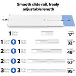 Cestluck Sliding Door Air Conditioner Kit, with 5.9" Coupler and Bird Guard, 6 Plates Portable Air Conditioner Sliding Door Vent Kit Max Adjustable Length 95 Inch, Suit for 5.9 Inch Exhaust Hose