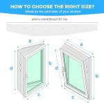 KWMOEA 400cm/157Is. Universal Window Seal for Portable Air Conditioner and Tumble Dryer. Easy to Install - Air Exchange Guards with Zip and Adhesive Fastener