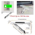 Window Air Conditioner Support Bracket,Adjustable Anti-slip shock-absorbing mat Window AC Safe Support Bracket Installs From Inside the House Built-in bubble level window AC Mount Bracket up to 165lbs