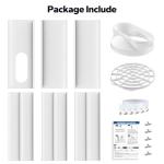 Cestluck Sliding Door Air Conditioner Kit, with 5.9" Coupler and Bird Guard, 6 Plates Portable Air Conditioner Sliding Door Vent Kit Max Adjustable Length 95 Inch, Suit for 5.9 Inch Exhaust Hose