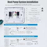 Aowel 2 Heat/ 1 Cool Non-Programmable Thermostat for Home Heat Pump System and Conventional Single-Stage System, with Room Temperature & Humidity Monitor (White Backlit Screen)