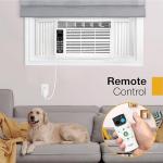 Whirlpool WHAW061CW 6,000 BTU Air Conditioner with Dehumidifier, 115V, Window AC 250 Sq. Ft, Living Room, Bedroom, or Kitchen, with Remote Control, Digital Display, and 24H-Timer, Bright White