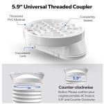 Cestluck Sliding Door Air Conditioner Kit, with 5.9" Coupler and Bird Guard, 6 Plates Portable Air Conditioner Sliding Door Vent Kit Max Adjustable Length 95 Inch, Suit for 5.9 Inch Exhaust Hose