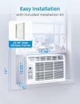 Midea MAW05R1BWT-A 5K Window Air Conditioner, Cools up to 150 Sq. Ft. with Easy-to-Use Reusable Filter, Remote, Perfect AC for Bedroom, Living Room, Home Office, 5,000 BTU, Electronic Control