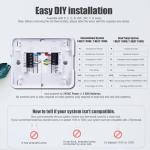 Aowel 2 Heat/ 1 Cool Non-Programmable Thermostat for Home Heat Pump System and Conventional Single-Stage System, with Room Temperature & Humidity Monitor (White Backlit Screen)