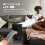 BLACK+DECKER 3-in-1 Personal Portable Air Conditioner, 1000 BTU (ASHRAE 128) Portable Fan & Dehumidifier, Windowless Air Cooler with Electronic Control Panel, LED Display, Timer & Dual Exhaust Hose