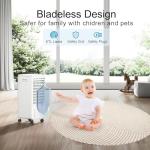 22'' Windowless Portable Air Conditioners, 3-IN-1 Portable AC Unit, 7H Auto-off & 1.85Gal Tank, 40°Swing, 3 Modes & 3 Speeds, Ultra-Quiet Swamp Air Cooler With 4 Universal Wheels For Home/Indoor Use