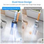 Gasbye Dual Hose Portable Air Conditioner, [2025 Upgraded] Full DC Inverter Compressor, Energy-Saving 13.6 CEER, Low Noise (45dB), Cools Room up to 500 Sq.Ft., Backlit Remote Control, 14,000BTU, Black