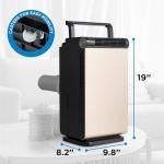 BLACK+DECKER 3-in-1 Personal Portable Air Conditioner, 1000 BTU (ASHRAE 128) Portable Fan & Dehumidifier, Windowless Air Cooler with Electronic Control Panel, LED Display, Timer & Dual Exhaust Hose