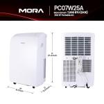 Mora PC07W25A Portable Air Conditioner, 7,000 BTU, White