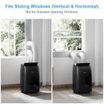 Gasbye Dual Hose Portable Air Conditioner, [2025 Upgraded] Full DC Inverter Compressor, Energy-Saving 13.6 CEER, Low Noise (45dB), Cools Room up to 500 Sq.Ft., Backlit Remote Control, 14,000BTU, Black