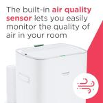 Frigidaire Gallery 3-in-1 Smart Inverter Portable Room Air Conditioner with Wi-Fi & Air Quality Monitoring 14,000 BTU (ASHRAE) / 10,500 BTU (DOE), Cools Up to 700 Sq. Ft., Ultra Quiet, White