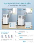 EUHOMY 10000 Btu Portable Air Conditioners, 4 in 1 Portable AC with Cool, Dry, Fan, Sleep Modes, Room Air Conditioners with 52dB & 24H Timer, with Remote, for Bedroom, Rooms, Apartment up to 450 Sq.Ft