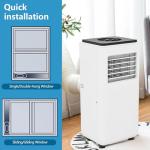 Portable Air Conditioners 8000 BTU, Energy Efficient AC Unit with Remote Control, 24H Timer, Quiet Operation for Bedroom, Office, Dorm Rooms Up to 350 Sq. Ft, White (8,000 BTU Black Top)