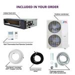 Cooper & Hunter 48,000 BTU Ducted Mini Split Air Conditioner Concealed Duct Heat Pump Unit 208-230V Including 25ft Installation Kit