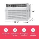 Frigidaire 24,000 BTU Smart Inverter Window Air Conditioner with Wi-Fi and Energy Star Certification, Cools Up to 1,020 Sq. Ft., Ultra Quiet Operation, White