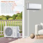 Albott 24000 BTU Mini Split Air Conditioner Heat Pump, 220V Ductless Inverter AC, Cools up to 1500 Sq. Ft, Energy-Efficient with Self-Cleaning, SEER2 19