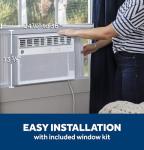 GE AWCS08WWA Window Air Conditioner, Wi-Fi Enabled, Energy-Efficient Cooling for Medium Rooms up to 350 sq ft, Easy Install Kit, Control Using Remote or Smartphone App, New 8,000 BTU, White