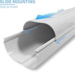 Decorative Line Cover Kit for Mini Split, 10Ft 3"W Thick PVC Ducts/High Tensile ABS Elbow Universal, Easy Installation for Mini Split-System Air Conditioners/Central AC/Heat Pumps Systems