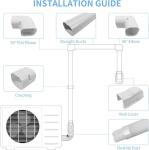Decorative Line Cover Kit for Mini Split, 10Ft 3"W Thick PVC Ducts/High Tensile ABS Elbow Universal, Easy Installation for Mini Split-System Air Conditioners/Central AC/Heat Pumps Systems